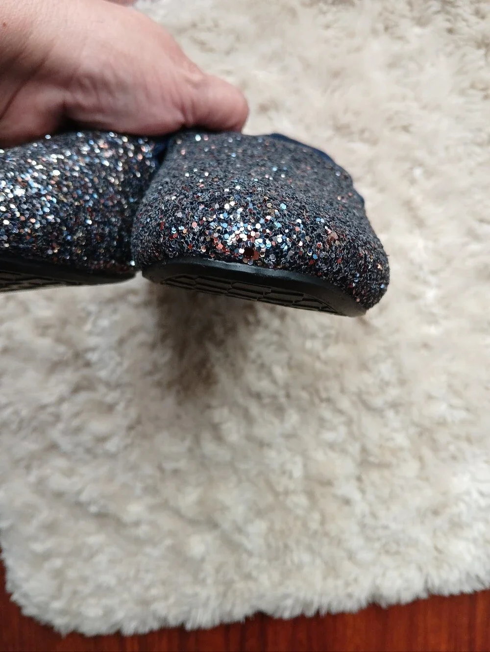 💎 BIRDIES Women’s Shoes The Starling Slipper Flats Galaxy Glitter Multicolor